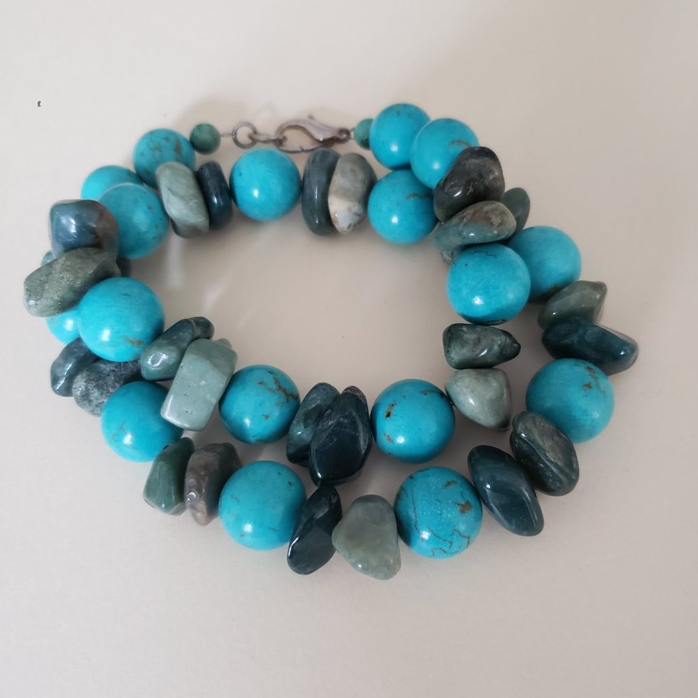 OOAK Kriaytions Turtle Blue Stone Necklace NEW - Picture 5 of 8